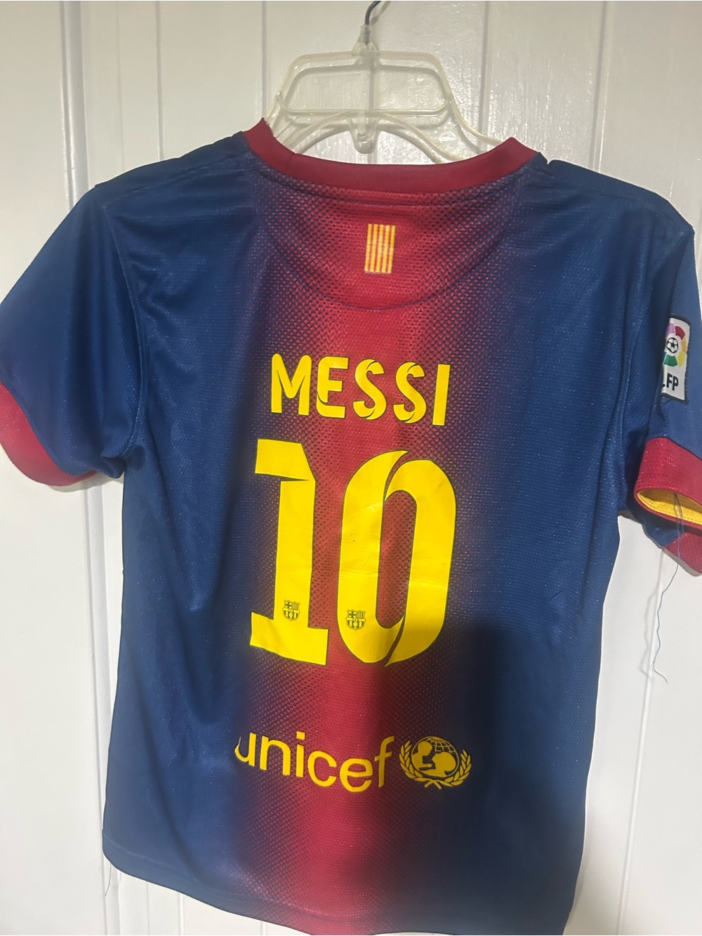 Nike Kids' Messi #10 Short Sleeve Jersey - Navy/Red/Yellow